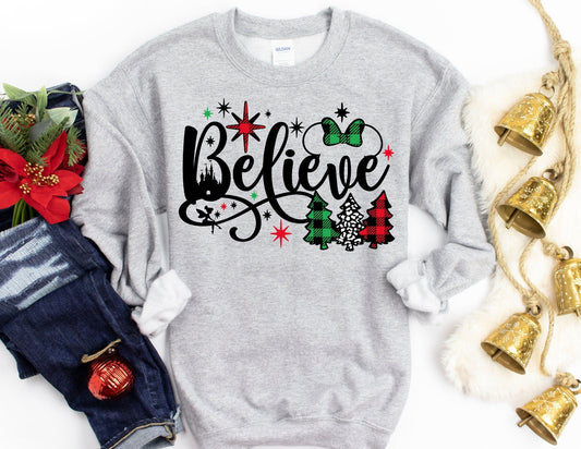 Believe Christmas Sweater Design 2 - Christmas Sweatshirt