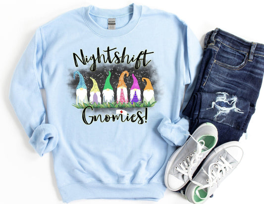 Nurse Nightshift Gnomies Sweatshirt - Nurse Sweatshirt