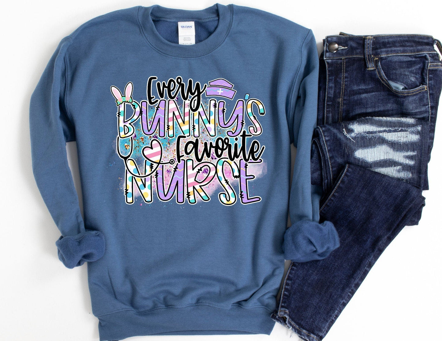 Every Bunny's Favorite Nurse Sweatshirt - Easter Nurse Sweatshirt