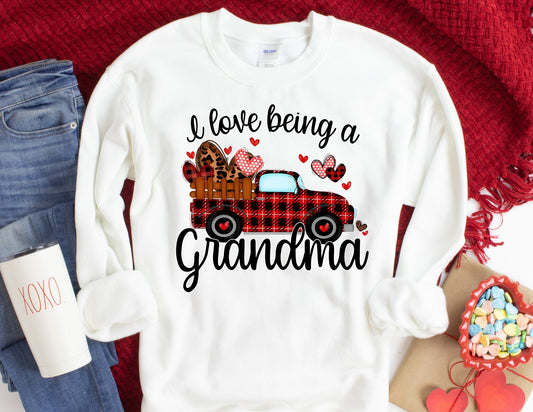 I Love being a Grandma Sweater - Grandma Valentines Day Sweatshirt