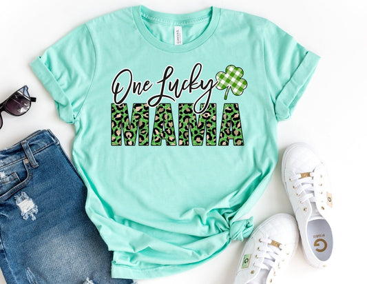 One Lucky Mama St Patricks Shirt - Mom St Pattys Shirt