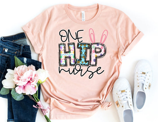 One Hip Nurse Shirt - Easter Nurse Shirt