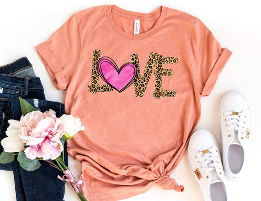 Love Leopard Shirt - Mom Shirt