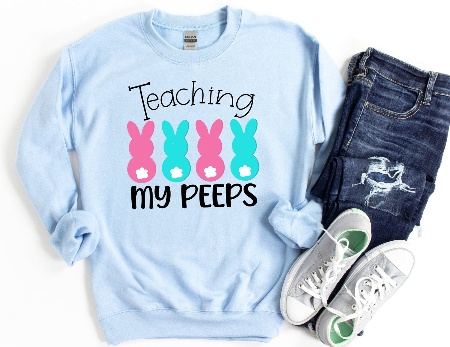 Teaching my Peeps Sweatshirt - Easter Teacher Sweatshirt