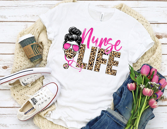 Nurse Life Leopard Shirt - Nurse Shirt