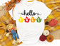 Hello Fall Multicolored Leaves Shirt - Fall Shirt