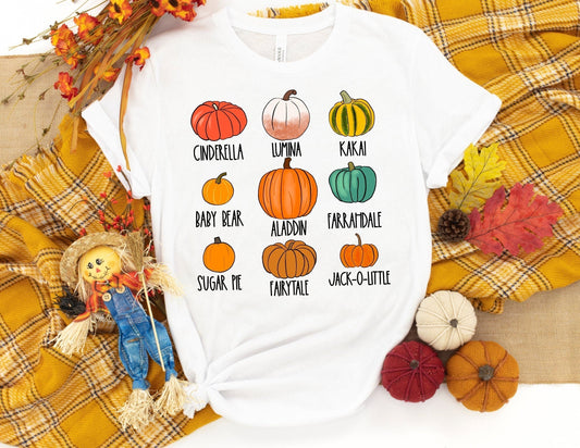 Pumpkin Varieties Shirt - Fall Pumpkin Shirt