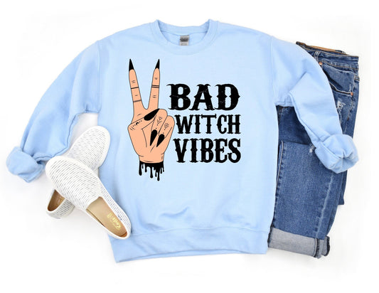 Bad Witch Vibes Sweatshirt - Halloween Sweatshirt