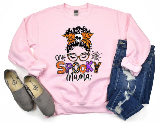 One Spooky Mama Sweatshirt - Mom Halloween Sweatshirt