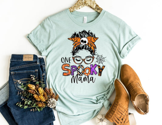 One Spooky Mama Shirt - Mom Halloween Shirt