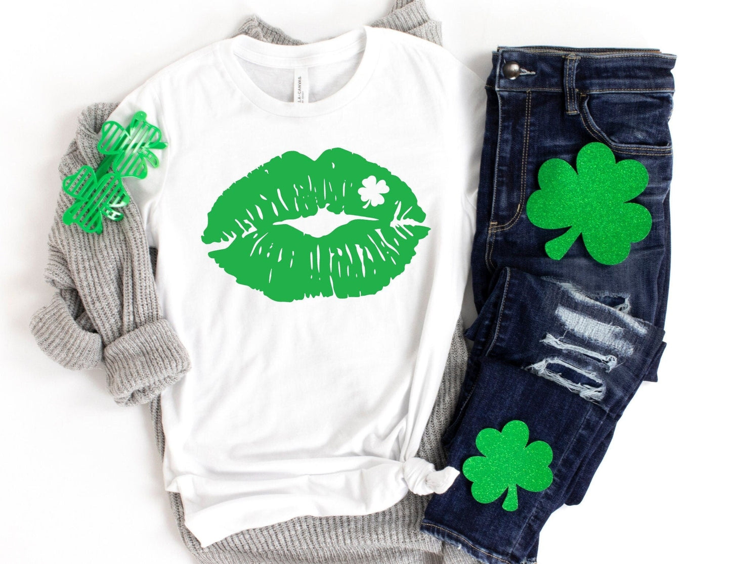 St Patrick's Day Lips Shirt - Shamrock Shirt