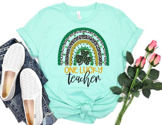 One Lucky Teacher Shirt - St Patricks Teacher Shirt