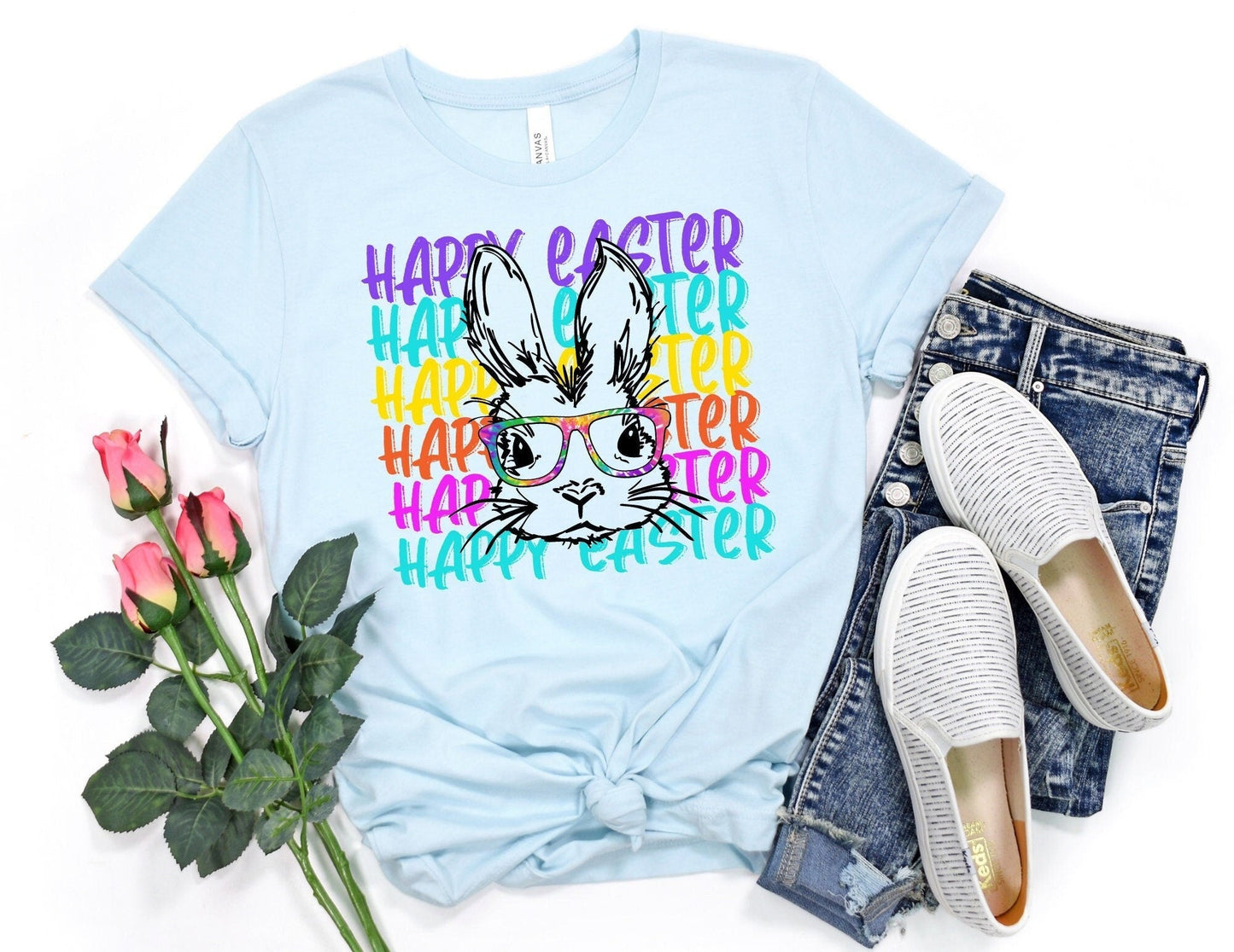 Happy Easter with Bunny Shirt - Easter Bunny Shirt