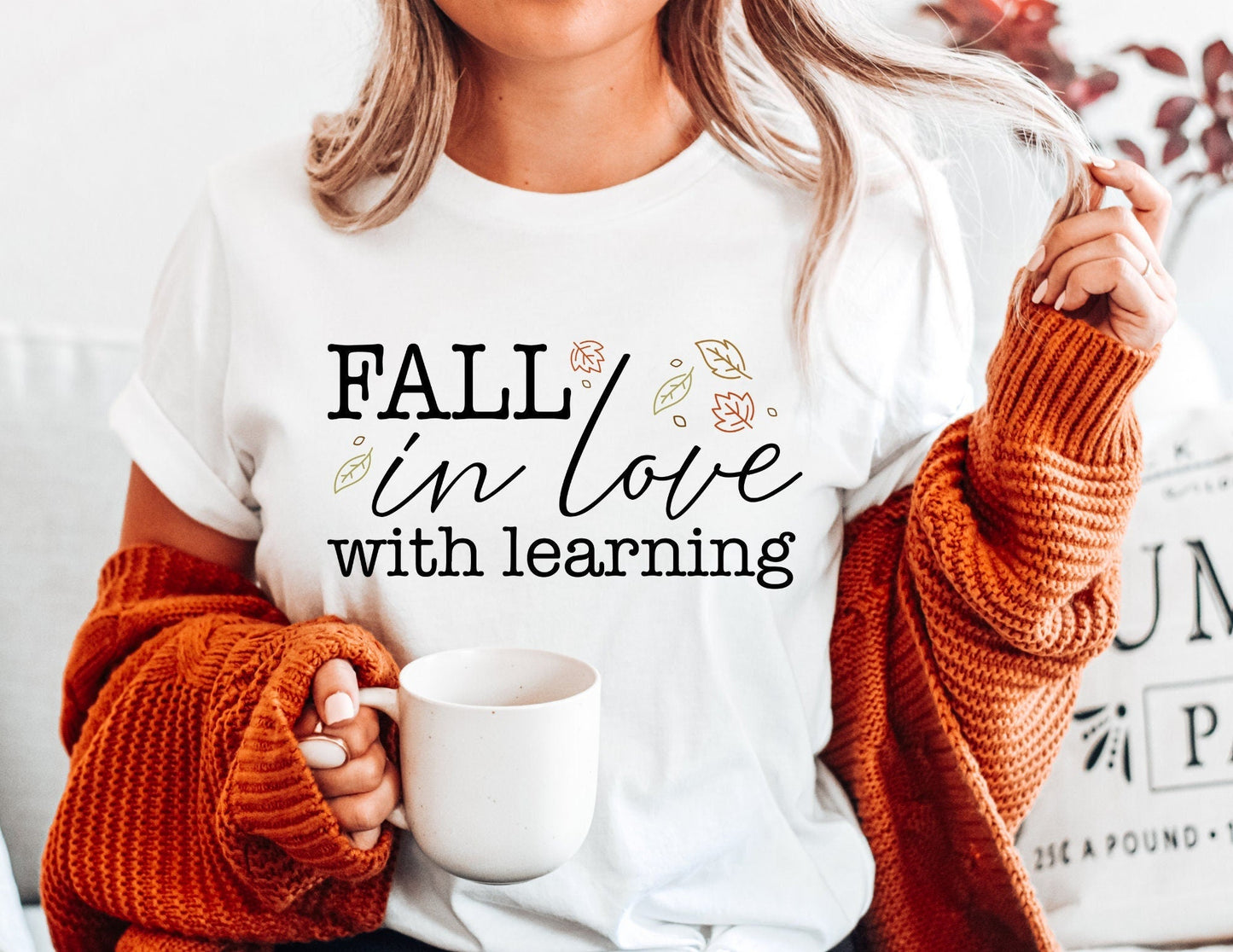 Fall in Love with Learning - Fall Teacher Shirt