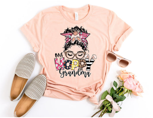 One Hoppy Grandma Shirt - Grandma Easter Shirt