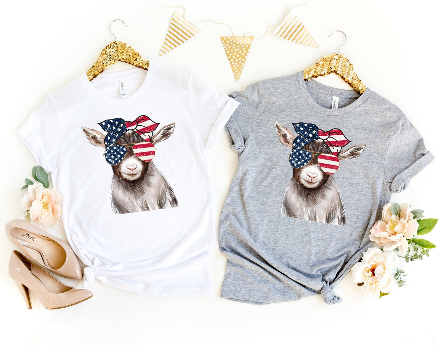 All American Goat Shirt - 4th of July Shirt