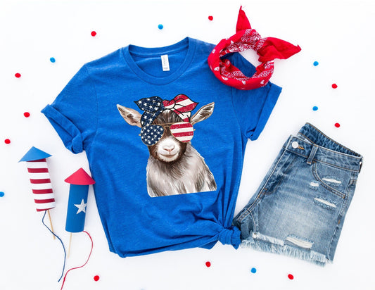 All American Goat Shirt - 4th of July Shirt