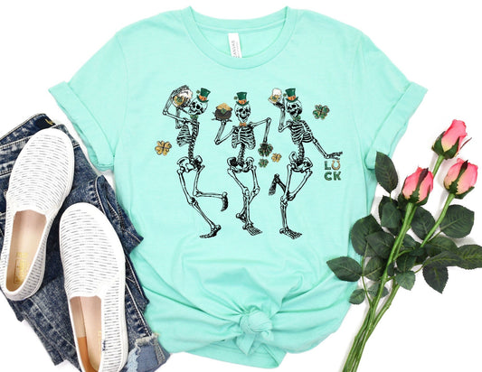 St. Patricks Day Skeleton Shirt - St Patricks day Shirt