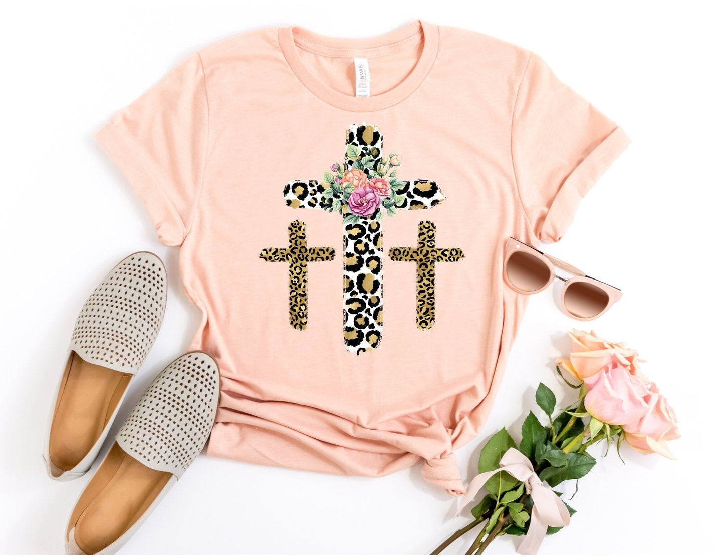 Three Leopard Crosses Shirt - Easter Shirt