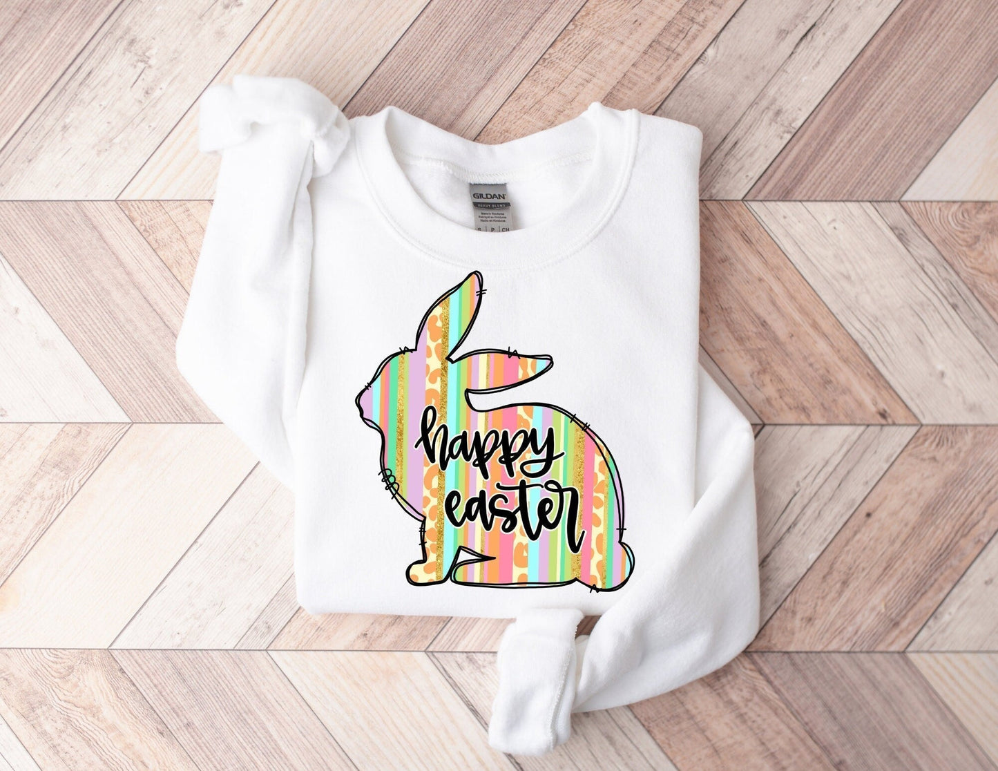 Happy Easter Bunny Pastel Sweatshirt - Happy Easter Sweatshirt