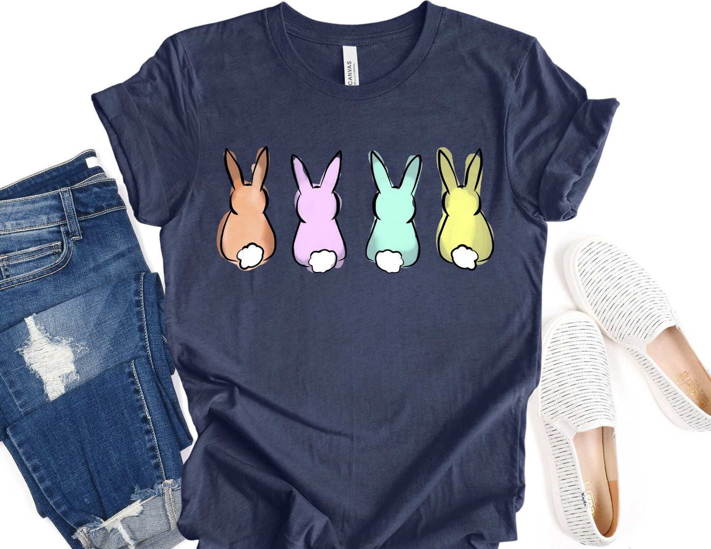 Colorful Bunnies Shirt - Easter Bunny Shirt