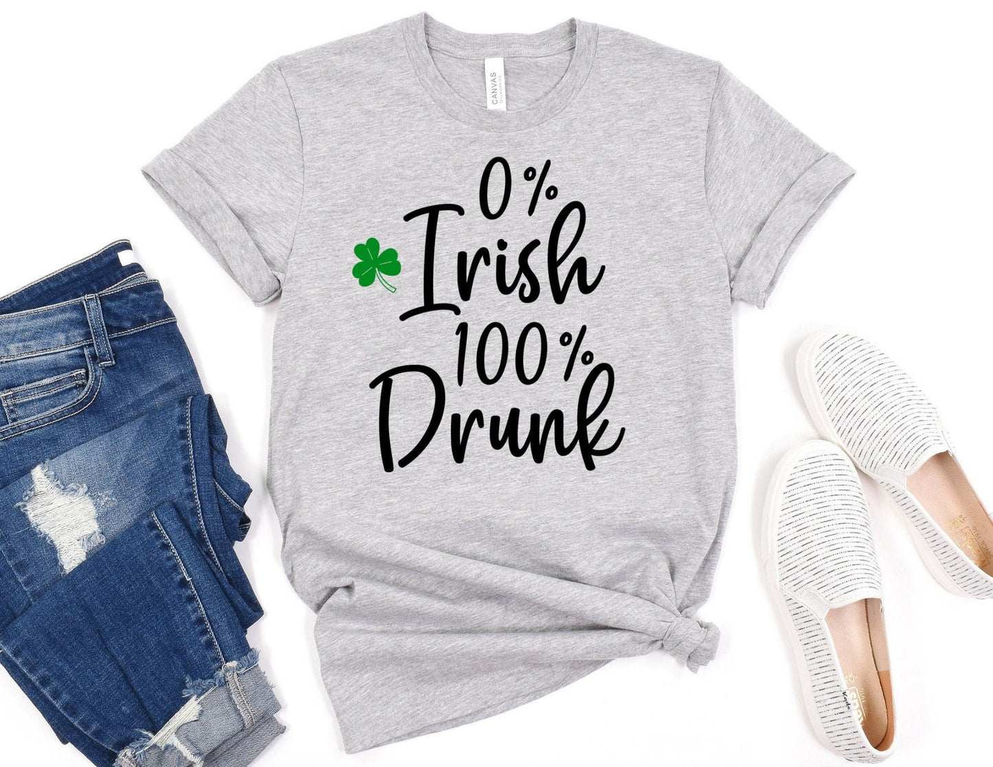 Zero Percent Irish 100 Percent Drunk Shirt - St Patricks Drinking Shirt