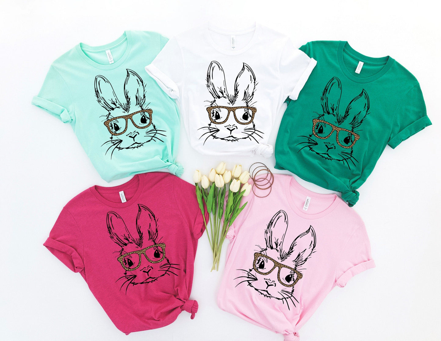 Easter Bunny with Leopard Glasses Shirt - Easter Shirt