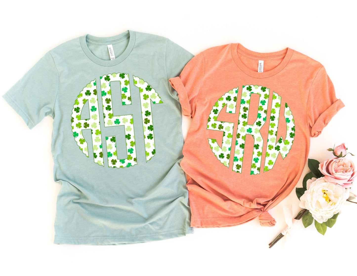 Monogram Shamrock Shirt - Custom St Patricks Day Shirt