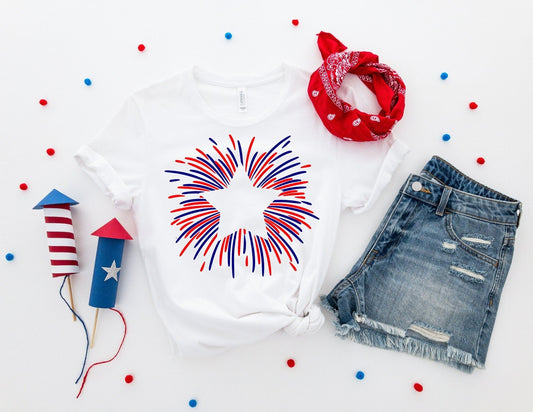 Firework Star Shirt - 4th of July Shirt