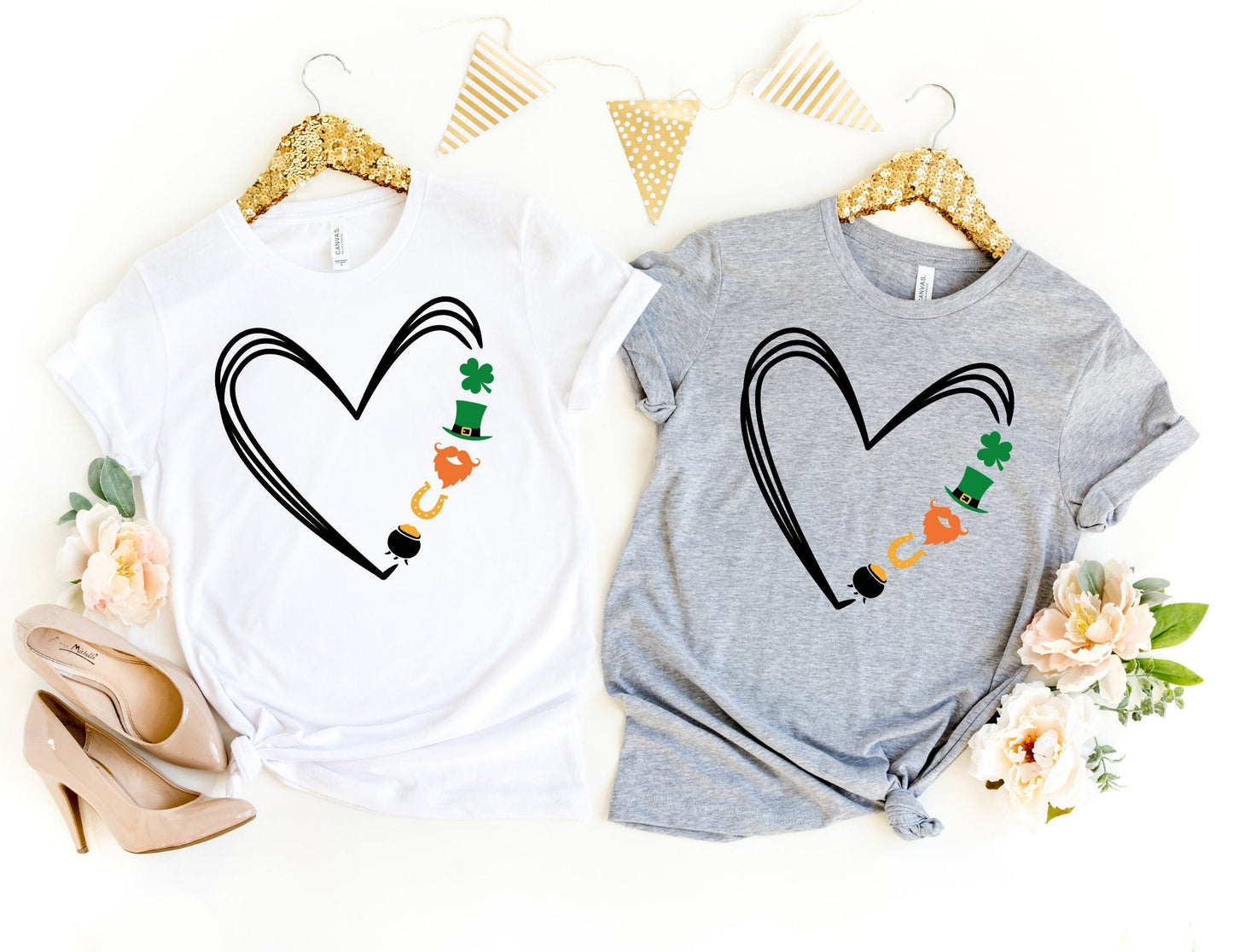 Shamrock Heart Shirt - St Patricks day Shirt