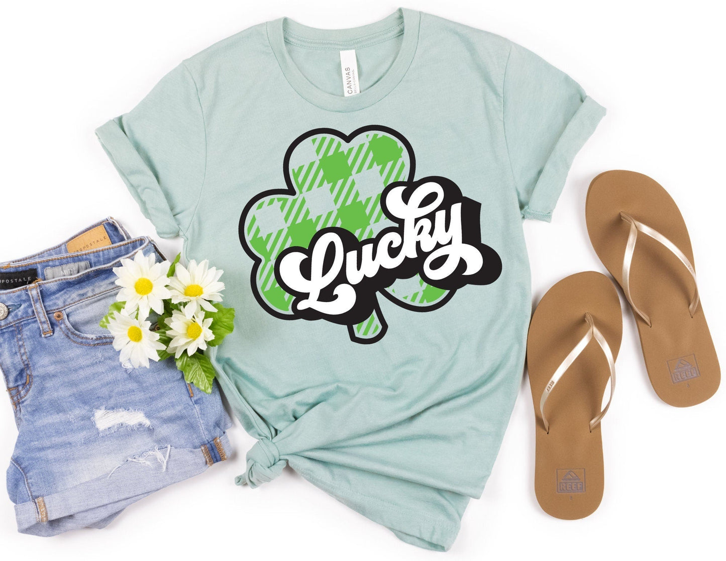 Lucky Plaid Shamrock Shirt - Shamrock St Patricks day Shirt