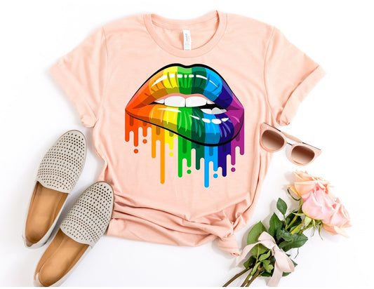 Rainbow Lips Shirt - Gay Pride Shirt