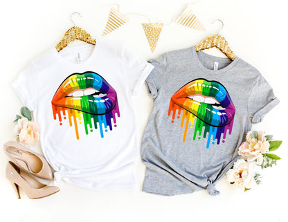 Rainbow Lips Shirt - Gay Pride Shirt